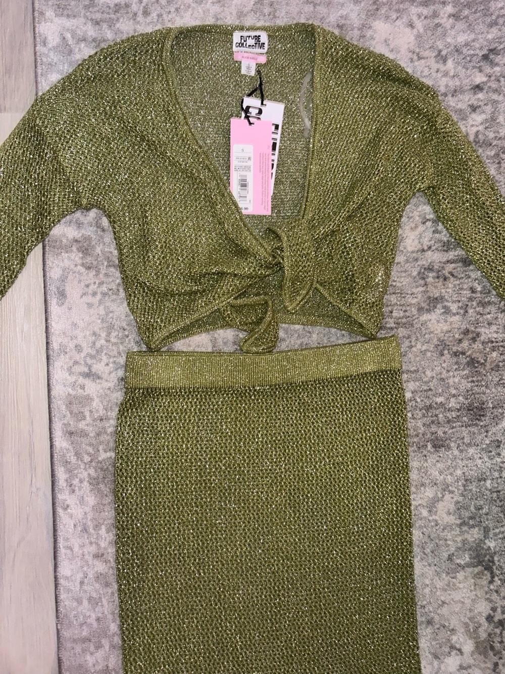 Future Collective x Alani Noelle Glitter Knit Two-Piece Set